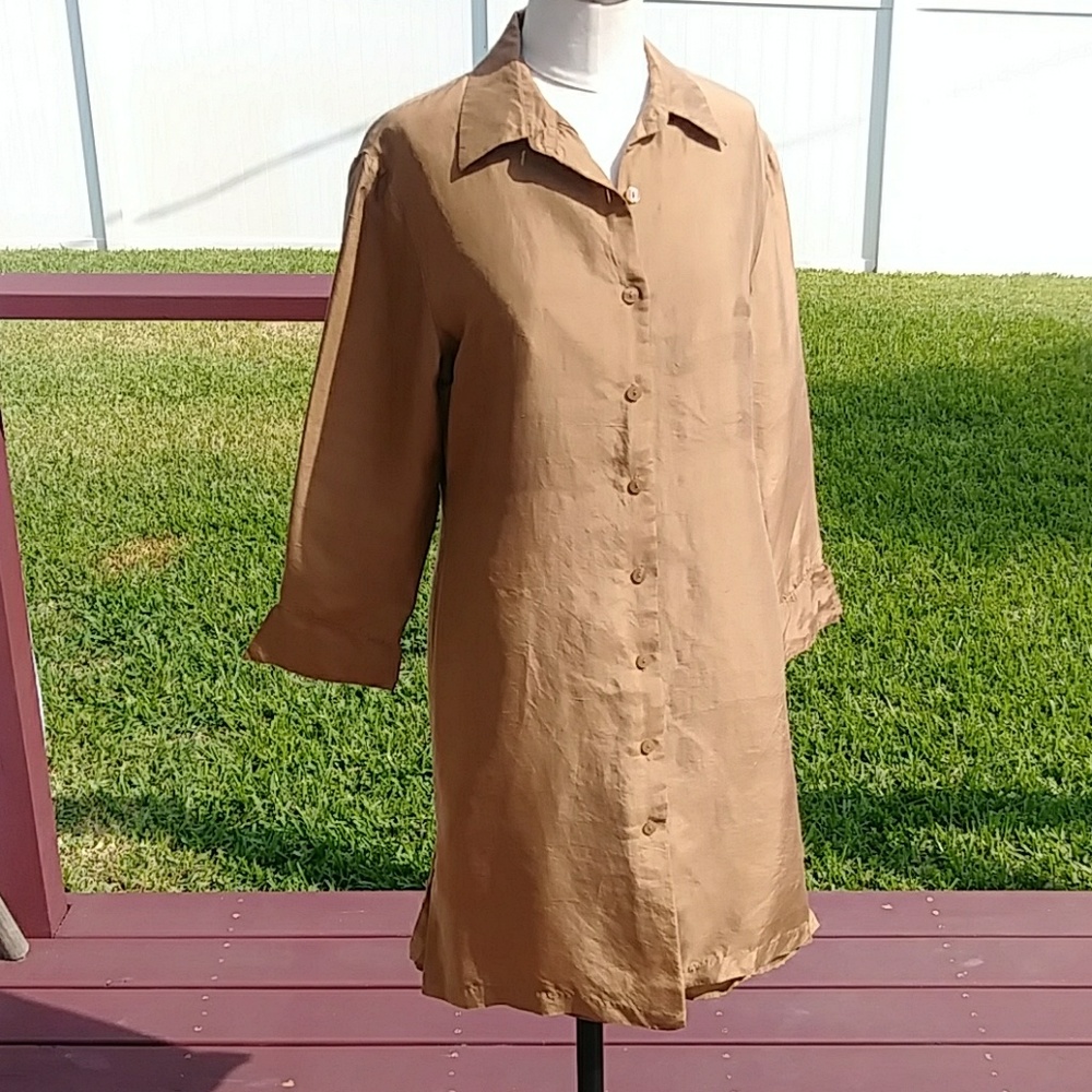 Anne Carson Shirt Dress (Slubsilk)